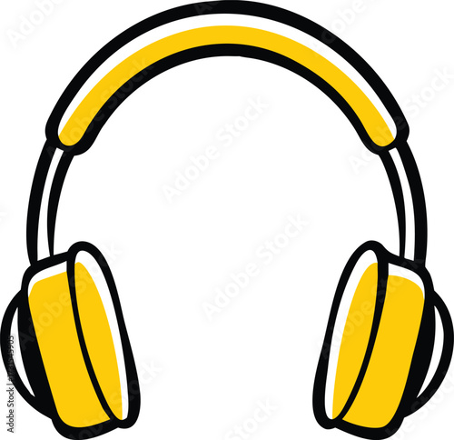 headphones vector illustration on white background.eps
