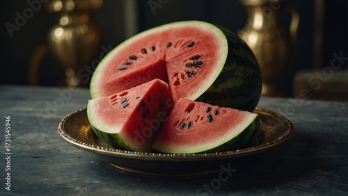 watermelon on a plate
