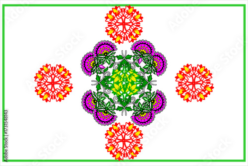 Modern exotic jungle plants illustration pattern. Creative collage contemporary floral seamless pattern.