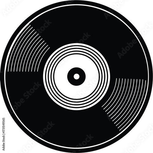 vinyl record vector illustration on white backgrou.eps