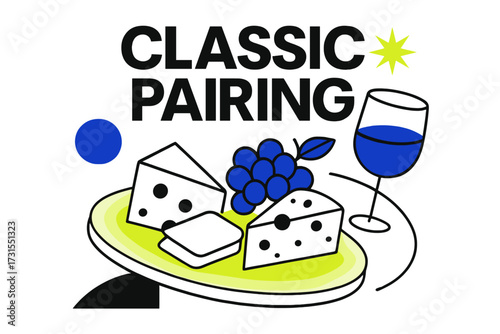 Floating Cheese Platter. Cheese Board. Glowing platter with cheese slices, grapes, and wine glass floating