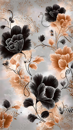 random pattern scattered on light tones evoking gentle romantic and natural aesthetics