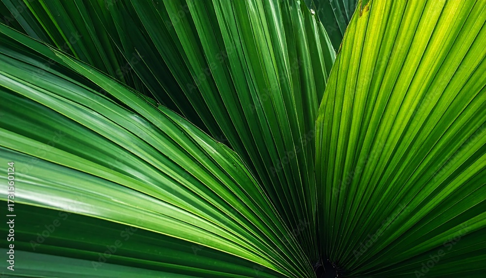 Fototapeta premium Vibrant green palm fronds