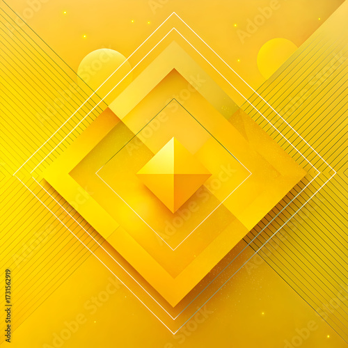 Golden Abstract Geometric Background. Modern Minimalist Design