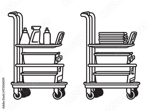 Cleaning Cart convenient solution for housekeeping tasks