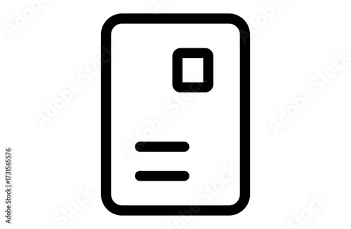 縦向きクレジットカードのシンプルなベクターアイコン