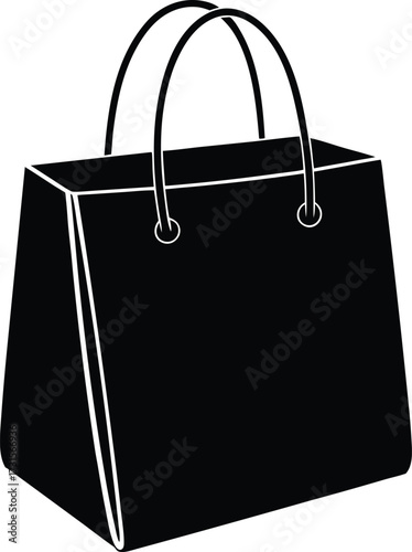 Shopping bag icon for online store and e commerce