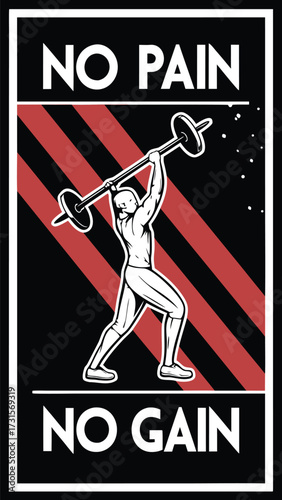 Fitness Gym Challenge Vector Poster