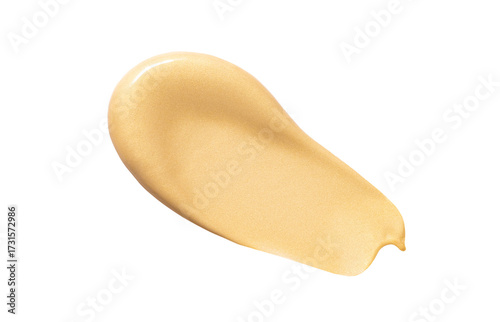 cosmetic smear of foundation cream on a transparent background