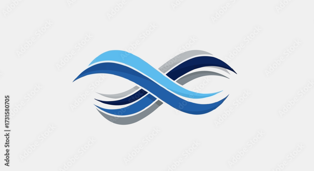 Obraz premium abstract blue wave background