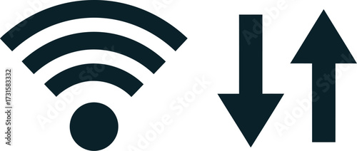 3d wireless wifi network icon on white background