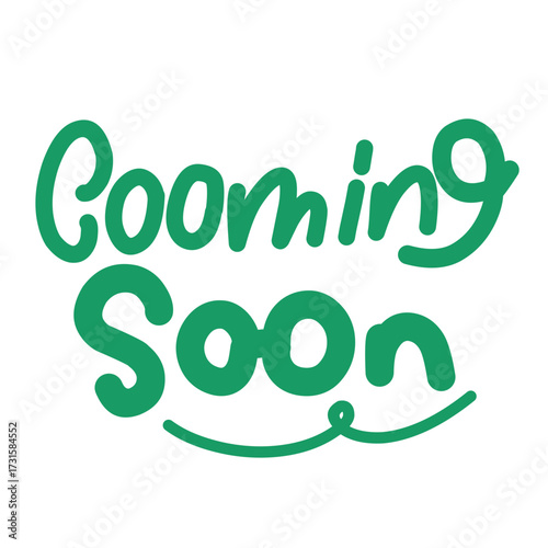 coming soon with vector handwriting 