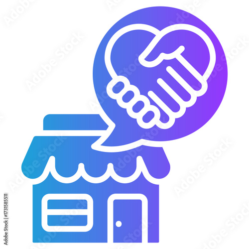 Fair Trade glyph gradient icon