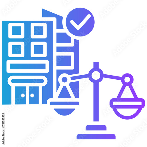 Corporate Ethics glyph gradient icon