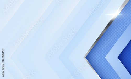 Blue abstract background with geometric blue stripes and modern technology design