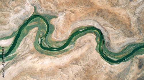 River meander desert landscape