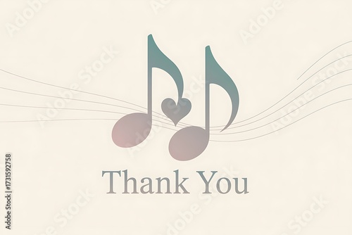 Show your gratitude with a musical thank you message for any occasion, expressing appreciation and heartfelt thanks with love notes