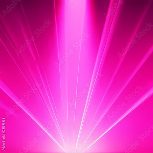 Neon pink laser rays shining in a minimal background.
