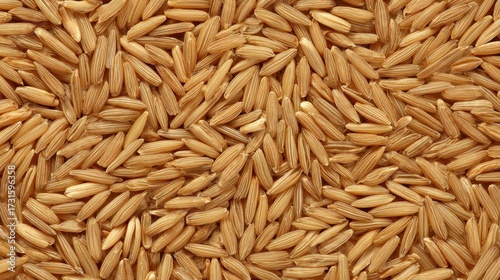 Abundant Brown Rice Grains Arranged in a Seamless Culinary Texture Background
