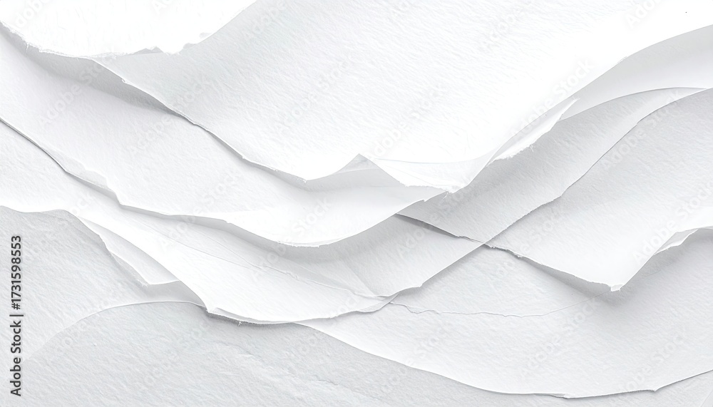 Obraz premium Abstract textured white paper folds