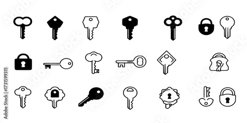 Key icon set.
