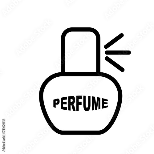 Vector icon of a men s fragrance bottle