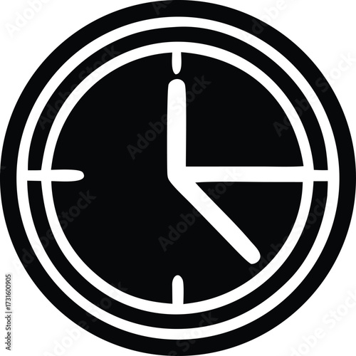 Iconic clock face symbol representing time passing and punctuality a classic timekeeping device