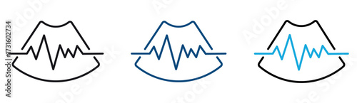 Ultrasound line icon, Simple outline style. Ultrasound Icon Set Medical Device Illustrations , vector illustration.