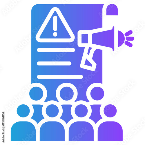 Crisis Scenario glyph gradient icon