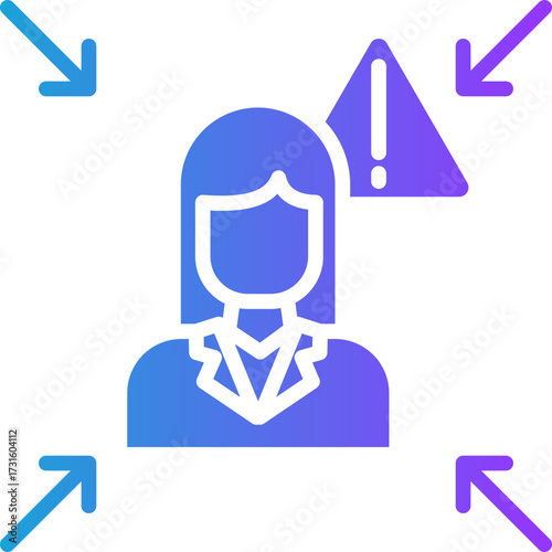 Human Error glyph gradient icon