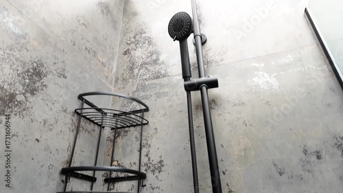Modern shower set in the bathroom. Mordern and luxury bathroom interior