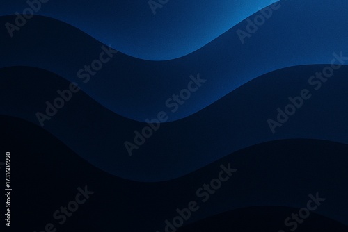 Abstract dark blue wave gradient background with smooth flowing layers