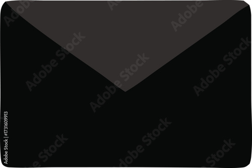Modern black envelope design concept for business correspondence and mailing needs simple elegant folded paper shape