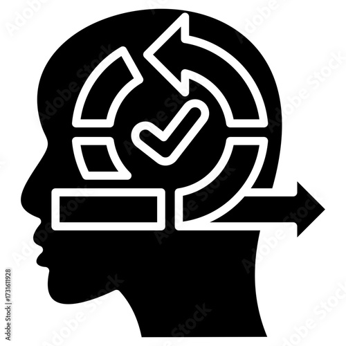 Agile Mindset glyph icon