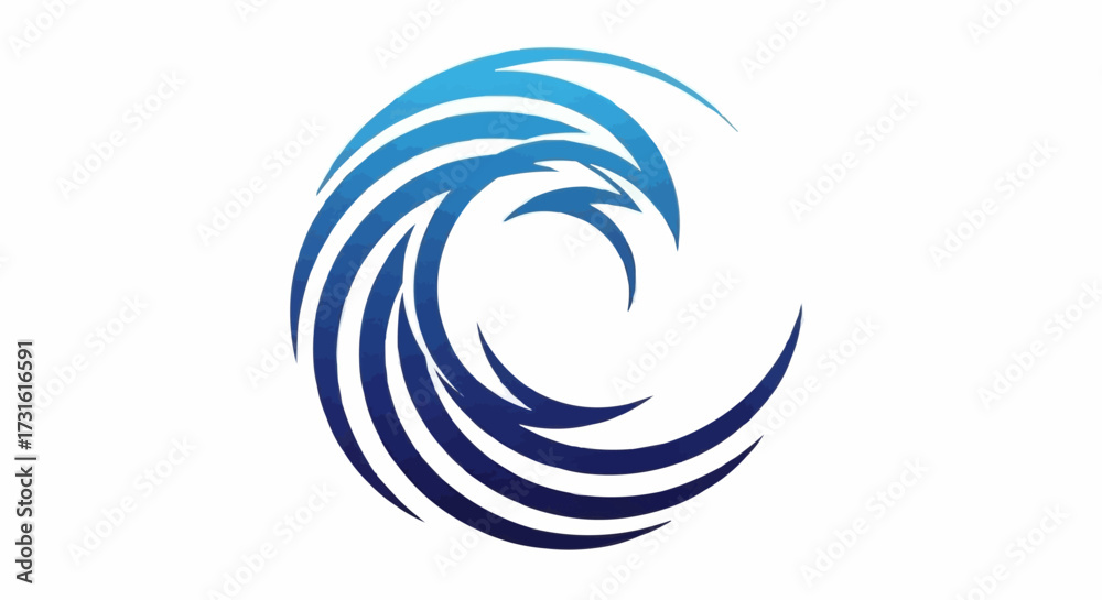 Naklejka premium abstract blue swirl