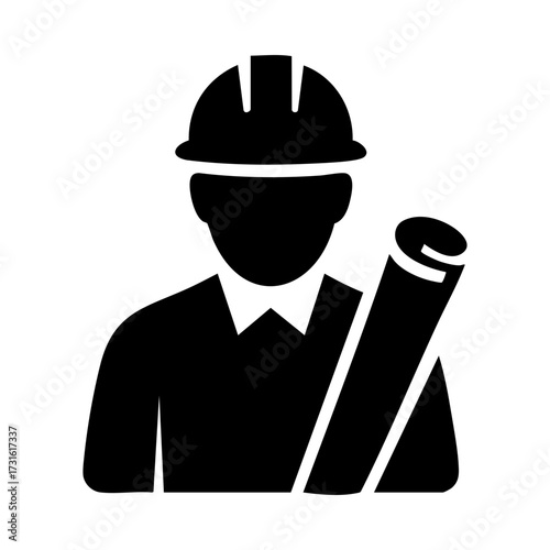 Global professions icon of civil engineer or architect