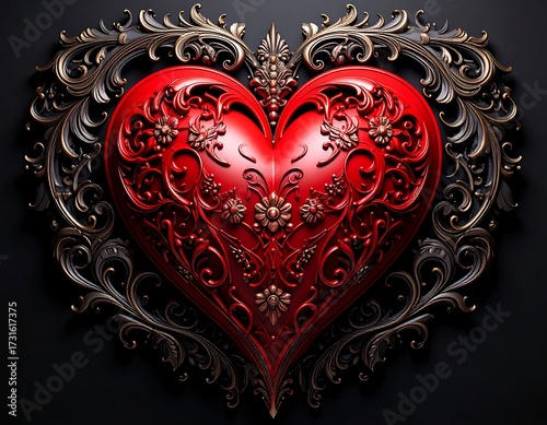 Ornate heart design