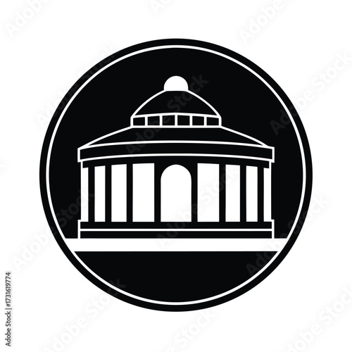 Circular Pavilion Building Background Design