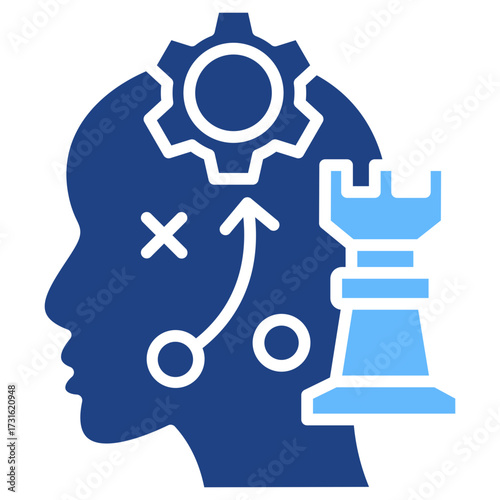 Strategic Thinking glyph color icon