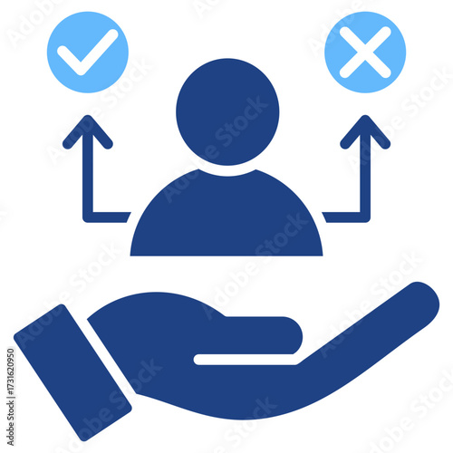 Decision Making glyph color icon