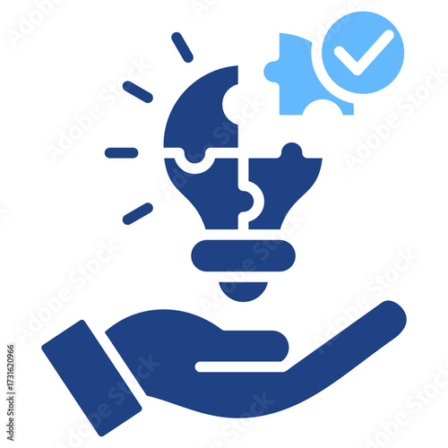 Problem Solving glyph color icon