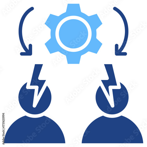 Conflict Management glyph color icon