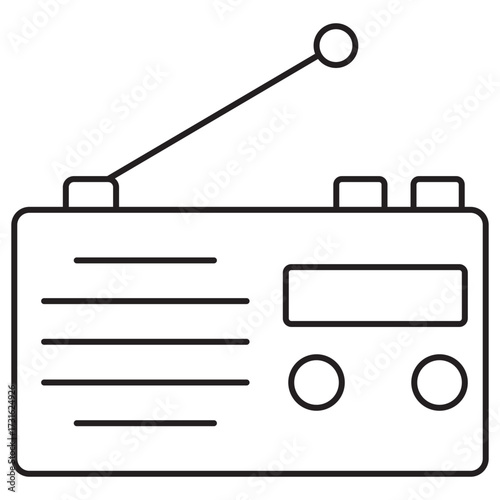Radio Icon, The Voice of Radio, Connecting Communities Through Sound, Radio, Timeless Waves of Communication, The Evolution of Broadcast Radio, vector