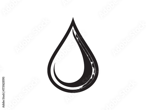 Raindrop falls gently from gray clouds