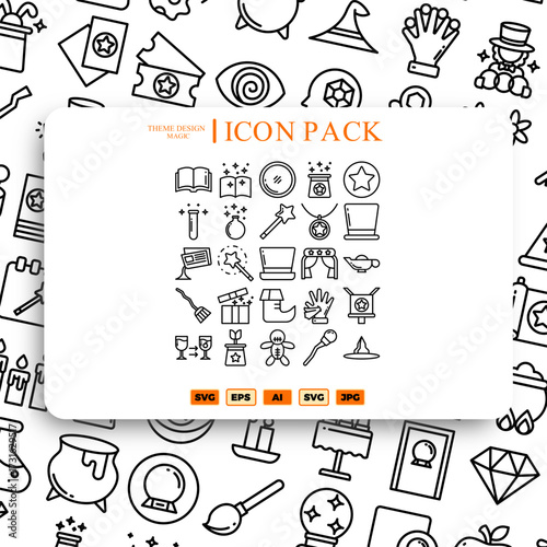 Illustration of magic icon pack