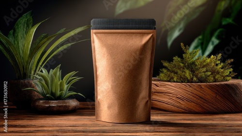 Brown paper packaging mockup