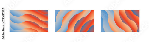Wallpaper Mural Orange Blue Gradient Flow Backgrounds with Warm Abstract Wavy Curves for Modern Professional Design Torontodigital.ca