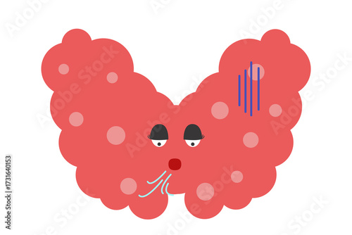 thyroid disease concept. vector illustration