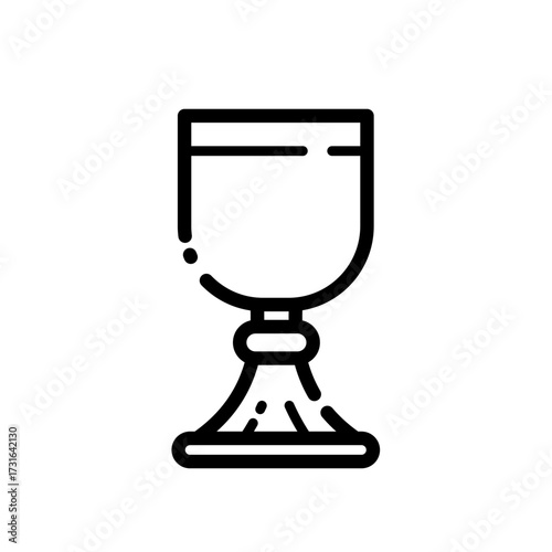 Holy mass chalice for communion - vector icon