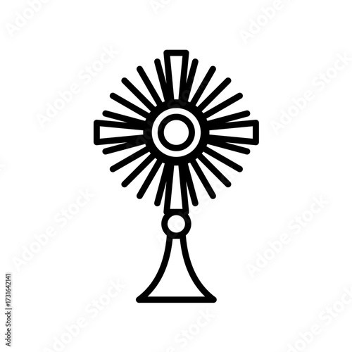 Holy monstrance  - vector icon
